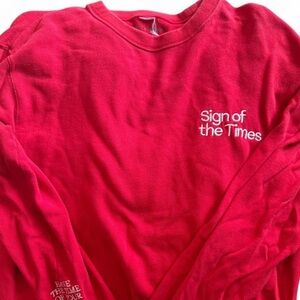 Red 'Sign of the Times' Long Sleeve Shirt